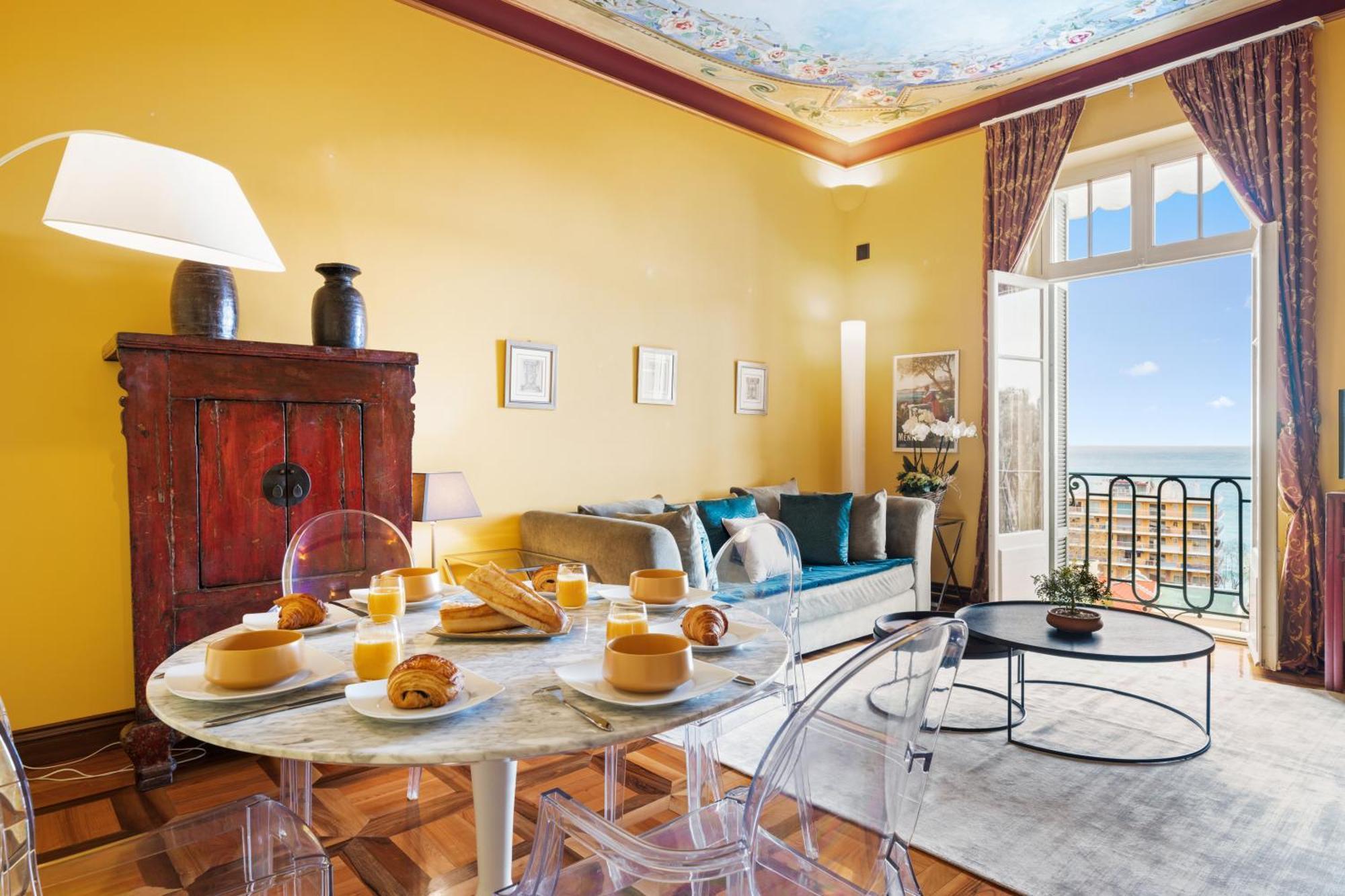 Ferienwohnung Le Coq Tersling - Residential Parking - Ac - Sea View Menton Exterior foto