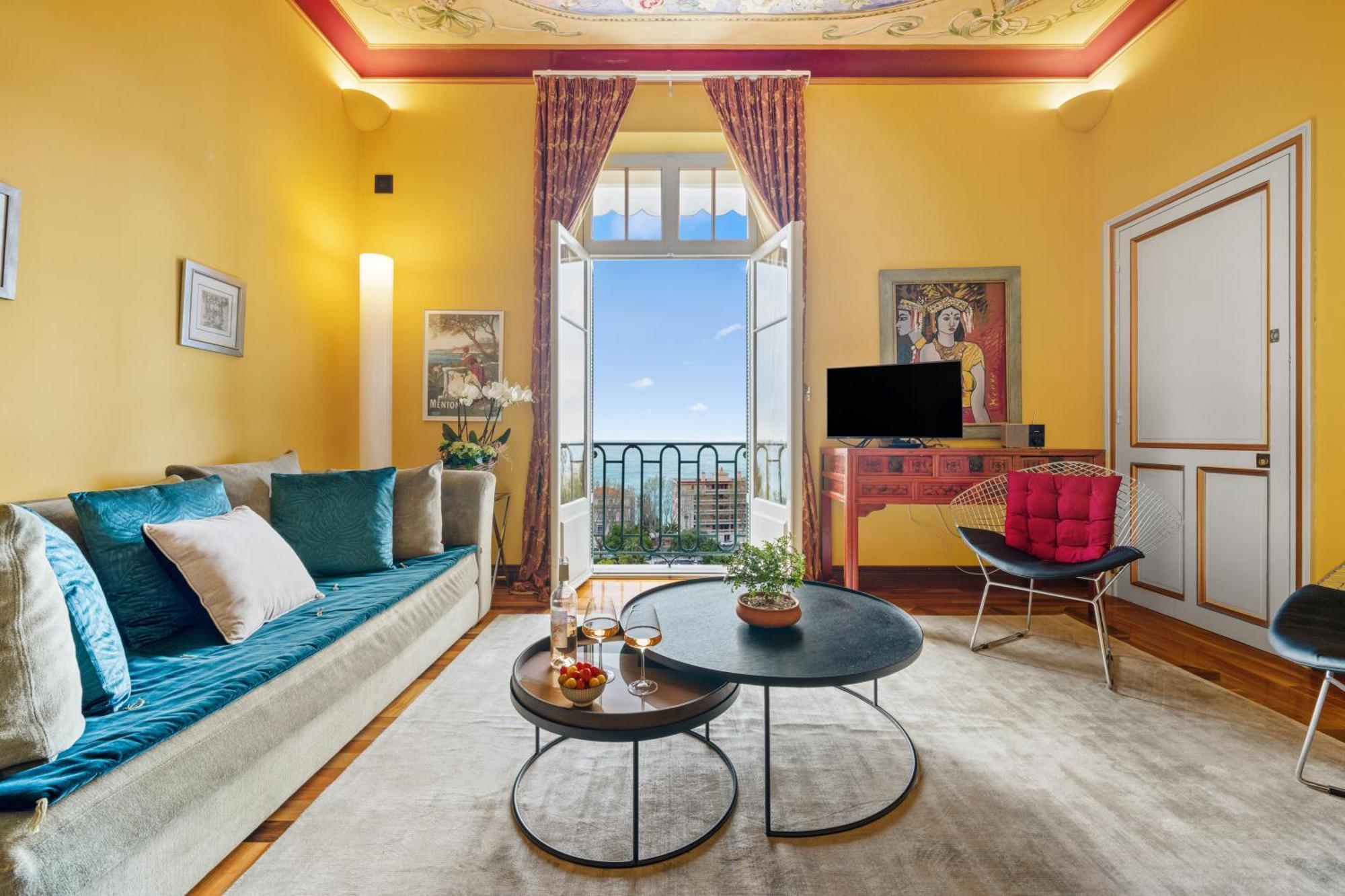 Ferienwohnung Le Coq Tersling - Residential Parking - Ac - Sea View Menton Exterior foto